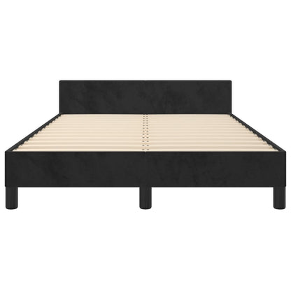 Giroletto senza Materasso Nero 120x190 cm Velluto