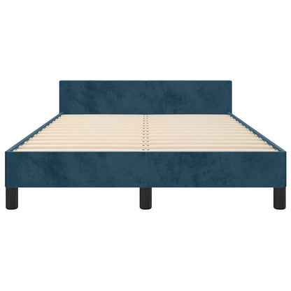 Giroletto senza Materasso Blu Scuro 120x190 cm Velluto