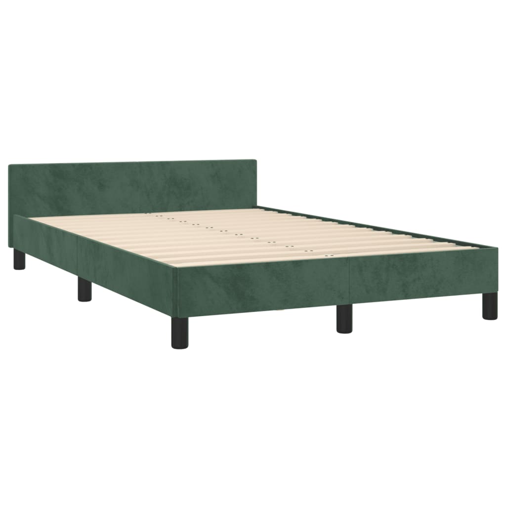 Giroletto senza Materasso Verde Scuro 120x190 cm Velluto - homemem39