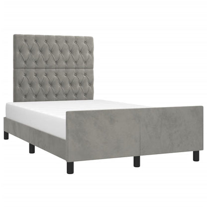 Giroletto senza Materasso Grigio Chiaro 120x190 cm Velluto