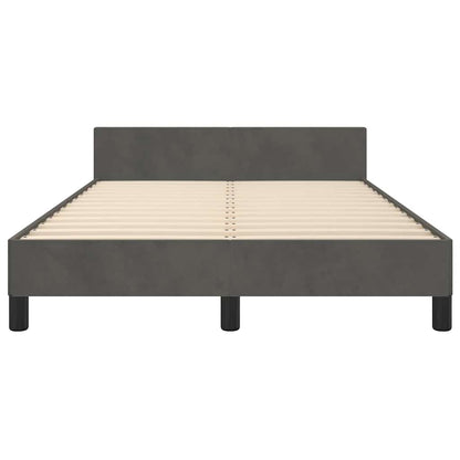 Giroletto senza Materasso Grigio Scuro 120x190 cm Velluto