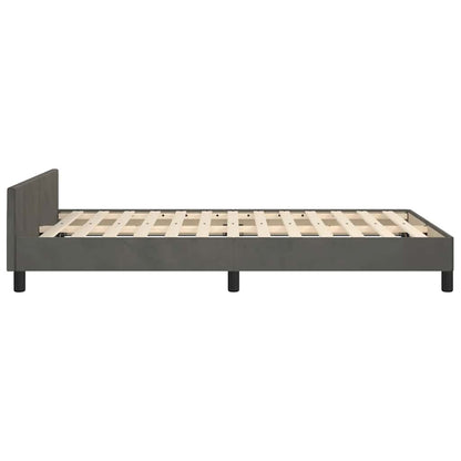 Giroletto senza Materasso Grigio Scuro 120x190 cm Velluto