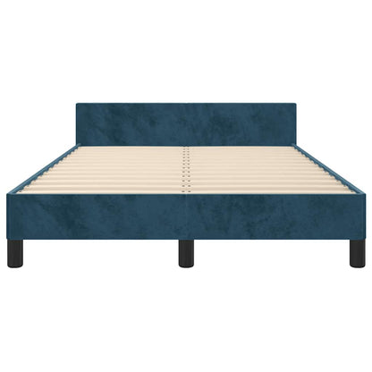 Giroletto senza Materasso Blu Scuro 120x190 cm Velluto