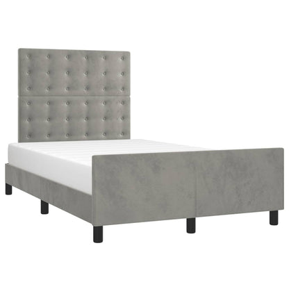 Giroletto senza Materasso Grigio Chiaro 120x190 cm Velluto