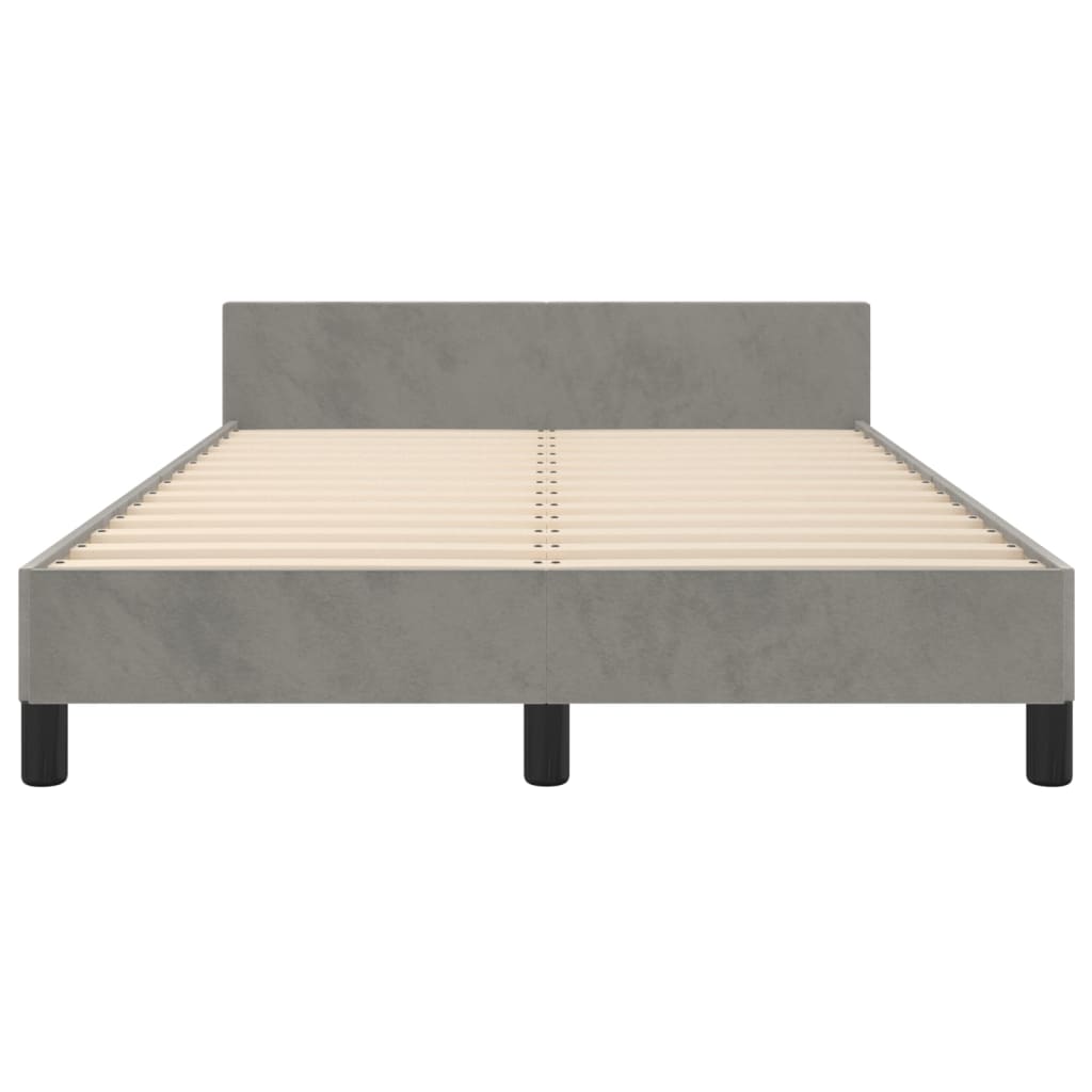 Giroletto senza Materasso Grigio Chiaro 120x190 cm Velluto - homemem39
