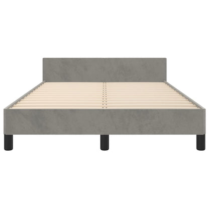 Giroletto senza Materasso Grigio Chiaro 120x190 cm Velluto