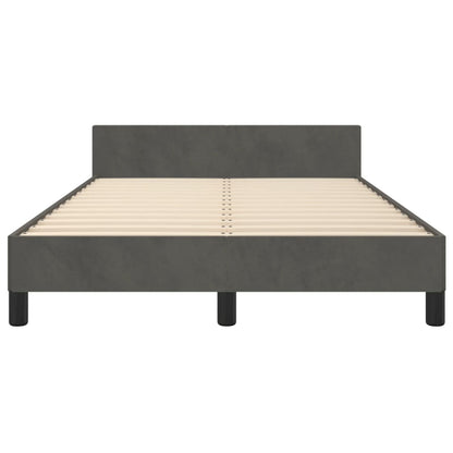 Giroletto senza Materasso Grigio Scuro 120x190 cm Velluto
