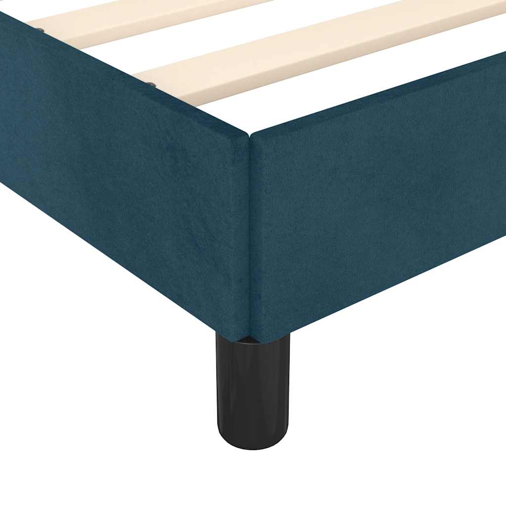 Giroletto senza Materasso Blu Scuro 120x190 cm Velluto