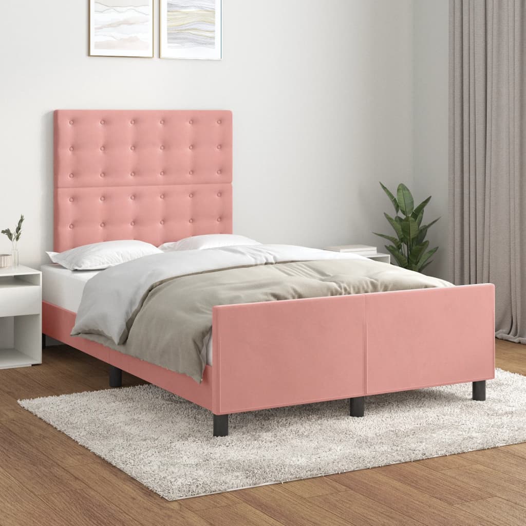 Giroletto senza Materasso Rosa 120x190 cm Velluto | homemem39