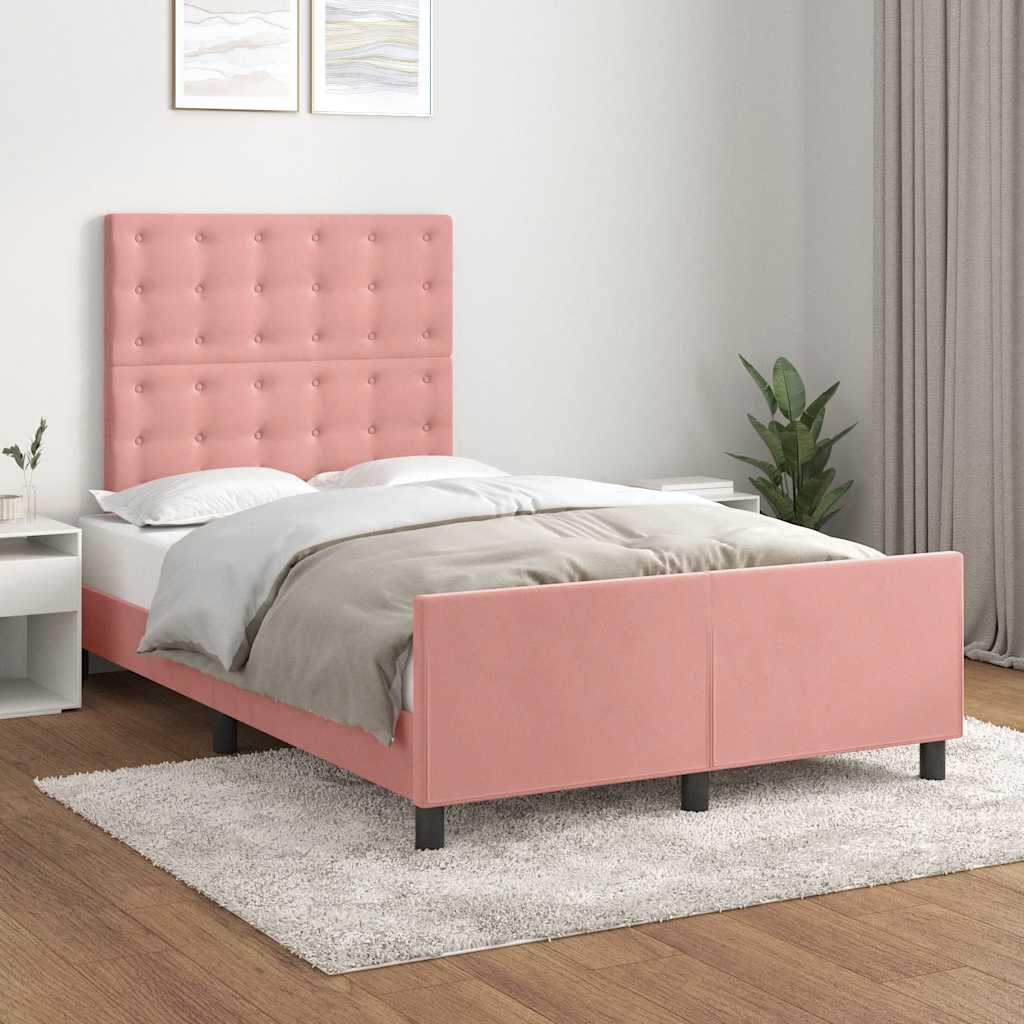 Giroletto senza Materasso Rosa 120x190 cm Velluto