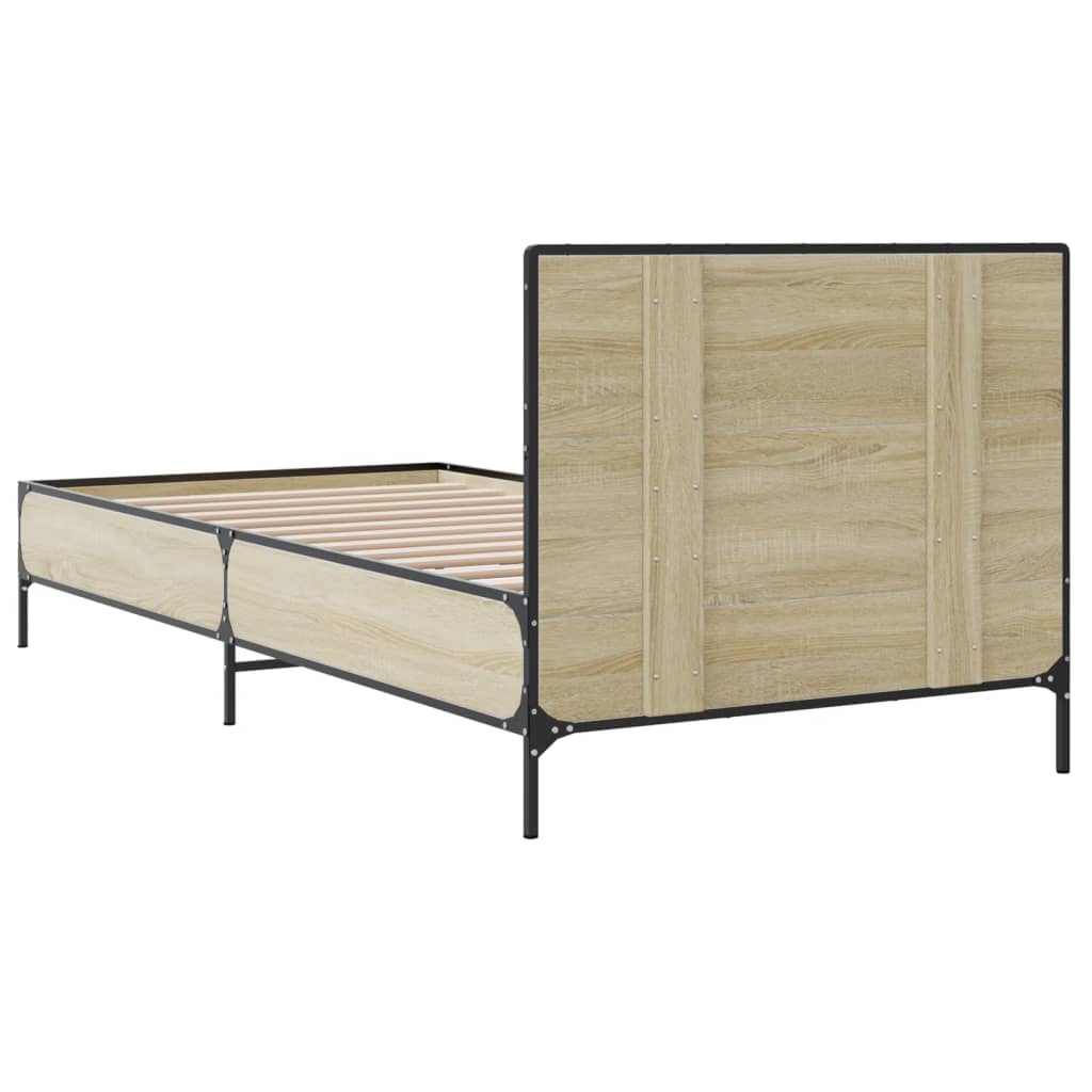 Giroletto Rovere Sonoma 90x200 cm Legno Multistrato e Metallo | homemem39