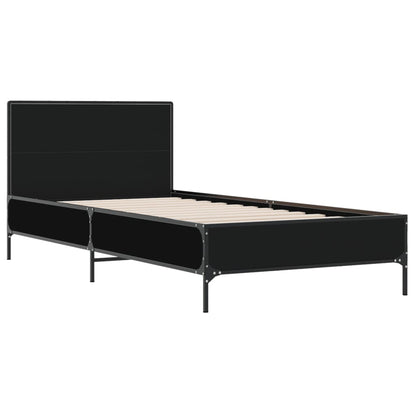 Giroletto Nero 100x200 cm in Legno Multistrato e Metallo | homemem39