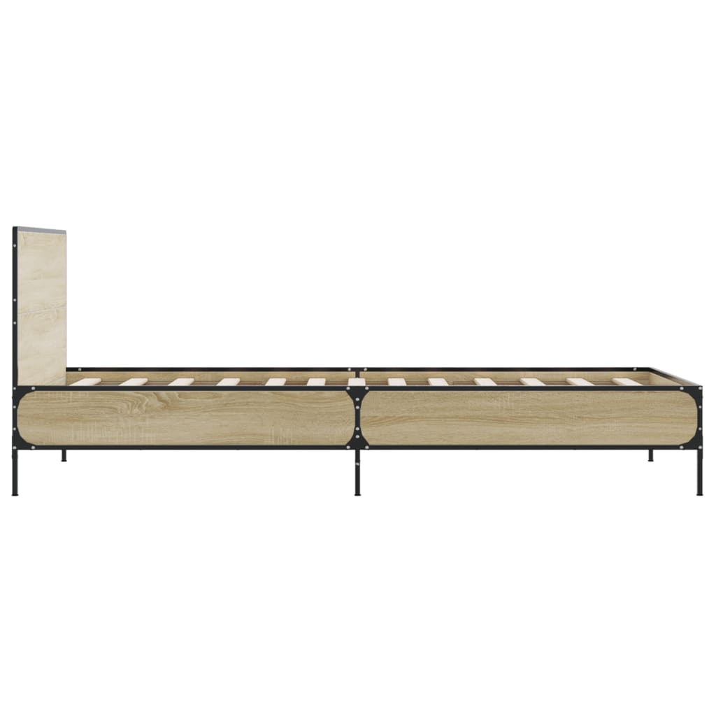 Giroletto Rovere Sonoma 75x190cm in Legno Multistrato e Metallo | homemem39