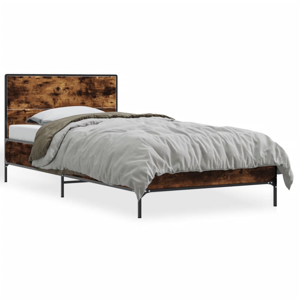 Giroletto Rovere Fumo 75x190 cm in Legno Multistrato e Metallo | homemem39