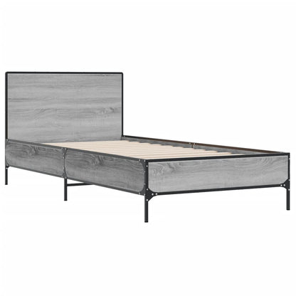 Giroletto Grigio Sonoma 75x190cm in Legno Multistrato e Metallo | homemem39