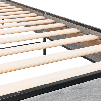 Giroletto Grigio Sonoma 75x190cm in Legno Multistrato e Metallo | homemem39