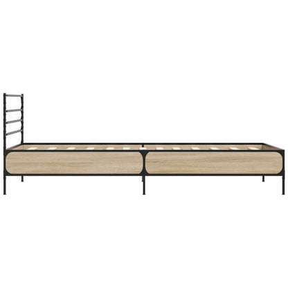 Giroletto Rovere Sonoma 90x200 cm Legno Multistrato e Metallo | homemem39