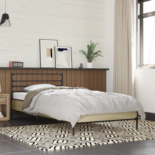 Giroletto Rovere Sonoma 90x200 cm Legno Multistrato e Metallo | homemem39