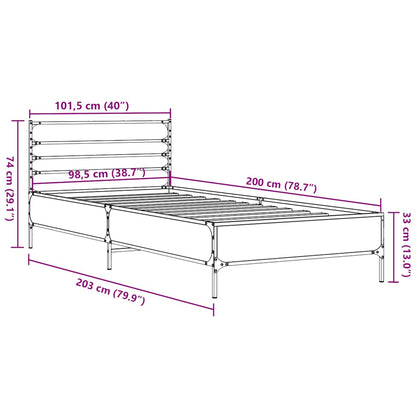 Giroletto Nero 100x200 cm in Legno Multistrato e Metallo | homemem39