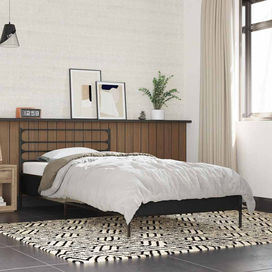 Giroletto Nero 100x200 cm in Legno Multistrato e Metallo | homemem39