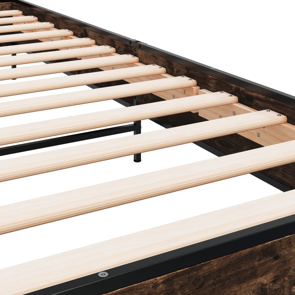 Giroletto Rovere Fumo 100x200 cm in Legno Multistrato e Metallo - homemem39