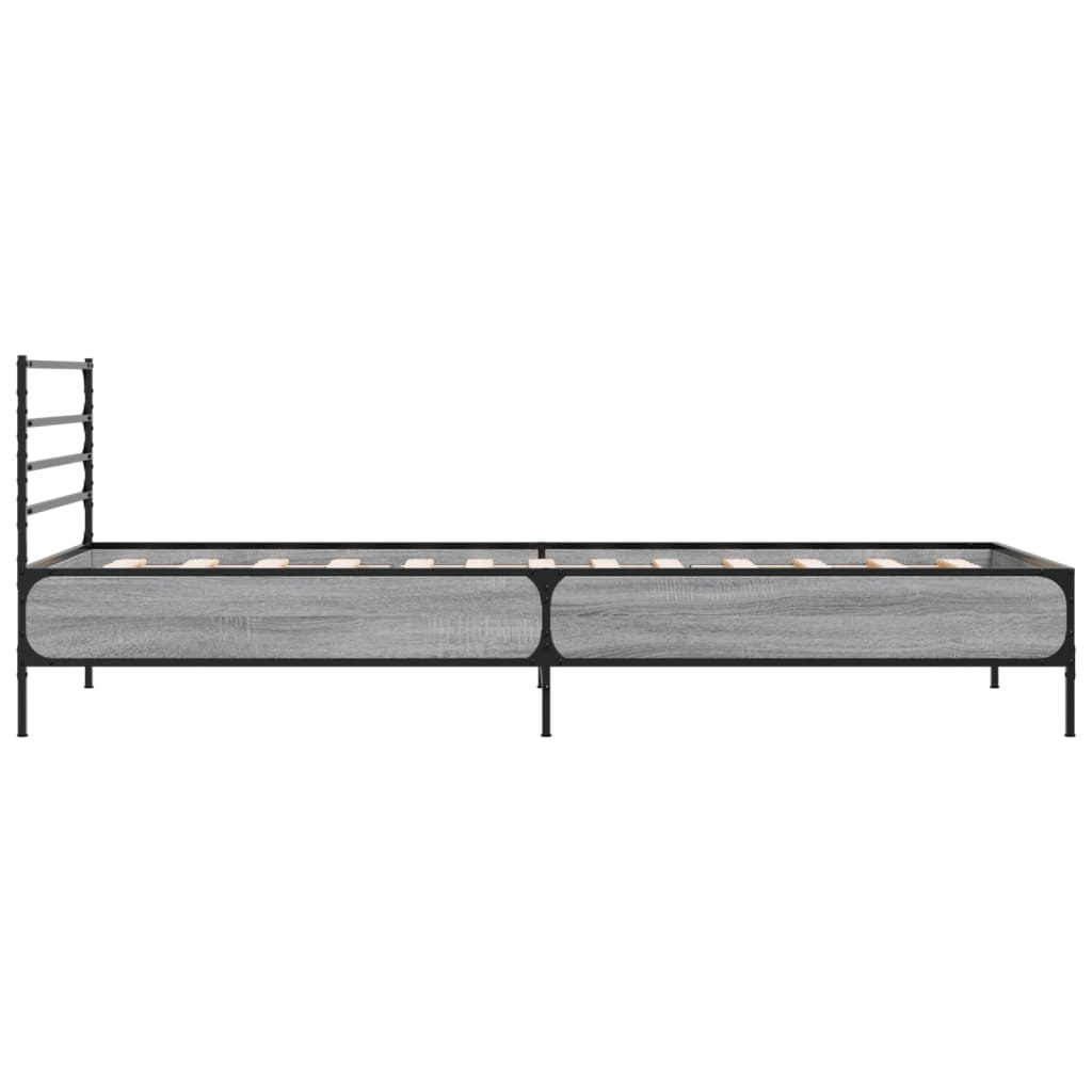 Giroletto Grigio Sonoma 100x200 cm Legno Multistrato e Metallo | homemem39
