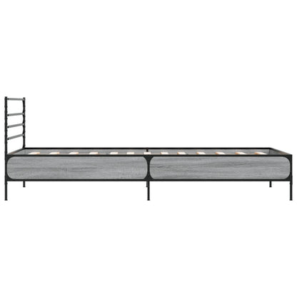 Giroletto Grigio Sonoma 100x200 cm Legno Multistrato e Metallo | homemem39