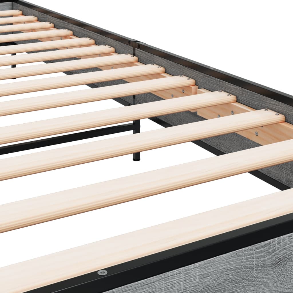 Giroletto Grigio Sonoma 100x200 cm Legno Multistrato e Metallo | homemem39