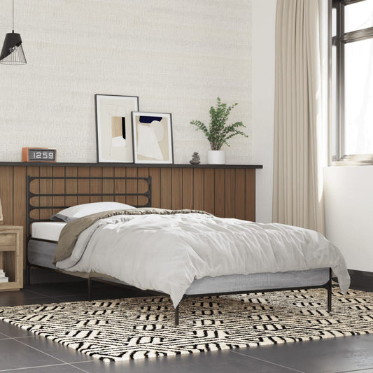 Giroletto Grigio Sonoma 100x200 cm Legno Multistrato e Metallo | homemem39