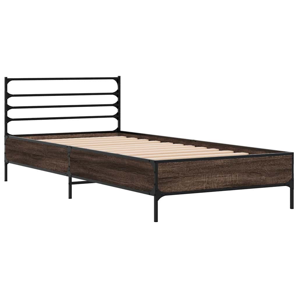 Giroletto Rovere Marrone 100x200 cm Legno Multistrato e Metallo | homemem39