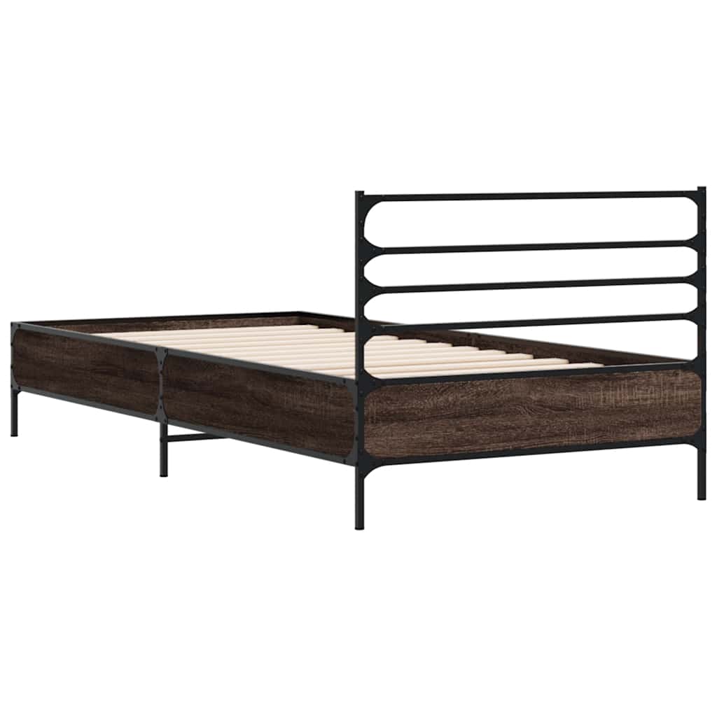 Giroletto Rovere Marrone 100x200 cm Legno Multistrato e Metallo | homemem39