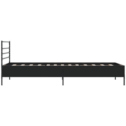 Giroletto Nero 75x190 cm in Legno Multistrato e Metallo | homemem39