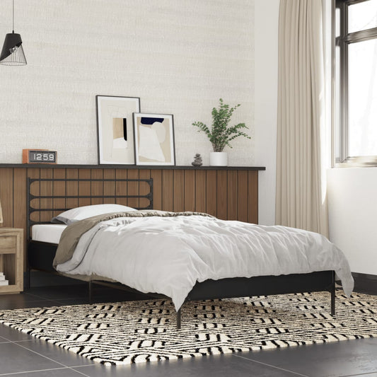 Giroletto Nero 75x190 cm in Legno Multistrato e Metallo | homemem39