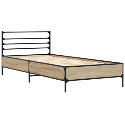 Giroletto Rovere Sonoma 75x190cm in Legno Multistrato e Metallo | homemem39