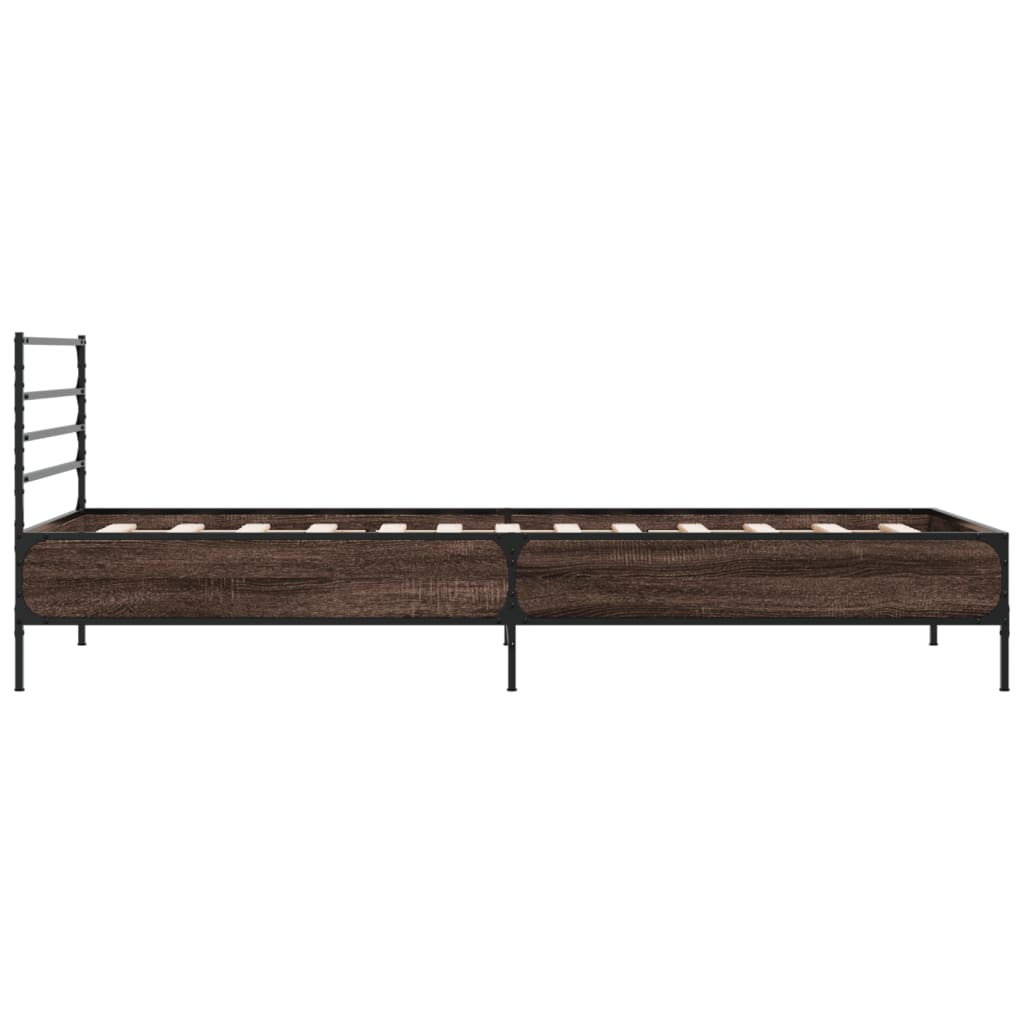 Giroletto Rovere Marrone 75x190 cm Legno Multistrato e Metallo | homemem39