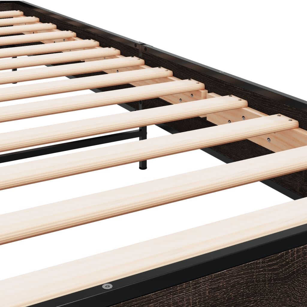 Giroletto Rovere Marrone 75x190 cm Legno Multistrato e Metallo - homemem39