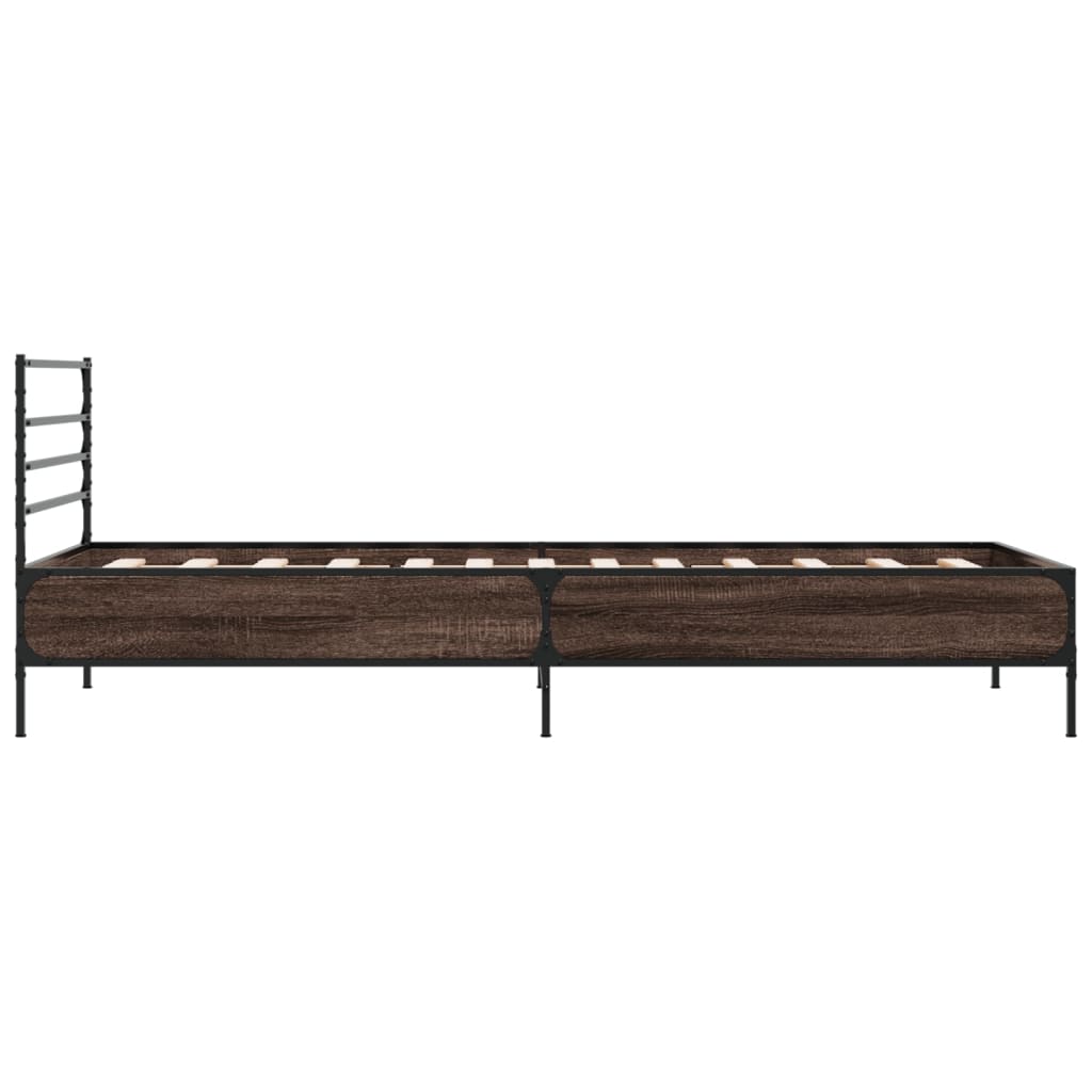 Giroletto Rovere Marrone 90x190 cm Legno Multistrato e Metallo | homemem39