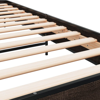 Giroletto Rovere Marrone 90x190 cm Legno Multistrato e Metallo - homemem39