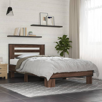 Giroletto Rovere Marrone 100x200 cm Legno Multistrato e Metallo | homemem39