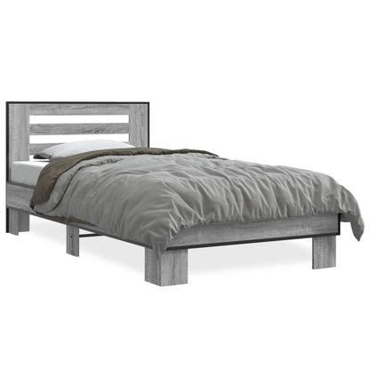 Giroletto Grigio Sonoma 75x190cm in Legno Multistrato e Metallo | homemem39