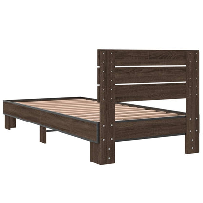 Giroletto Rovere Marrone 100x200 cm Legno Multistrato e Metallo | homemem39