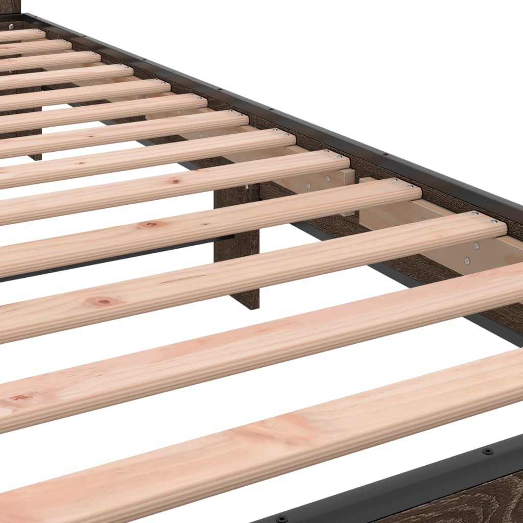 Giroletto Rovere Marrone 100x200 cm Legno Multistrato e Metallo | homemem39