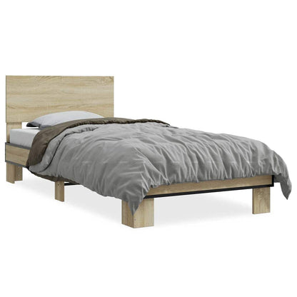 Giroletto Rovere Sonoma 75x190cm in Legno Multistrato e Metallo | homemem39