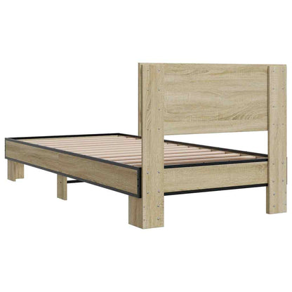 Giroletto Rovere Sonoma 75x190cm in Legno Multistrato e Metallo | homemem39