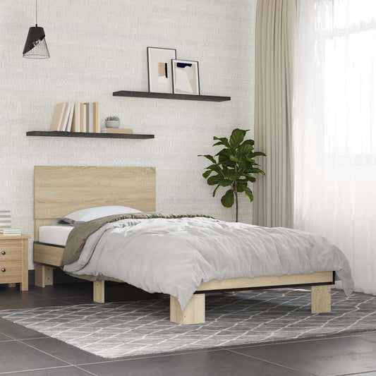 Giroletto Rovere Sonoma 75x190cm in Legno Multistrato e Metallo | homemem39