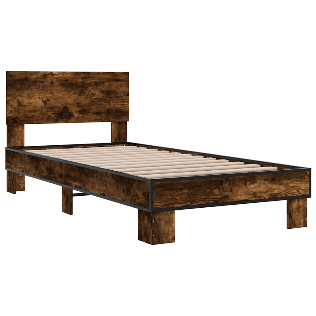 Giroletto Rovere Fumo 75x190 cm in Legno Multistrato e Metallo | homemem39