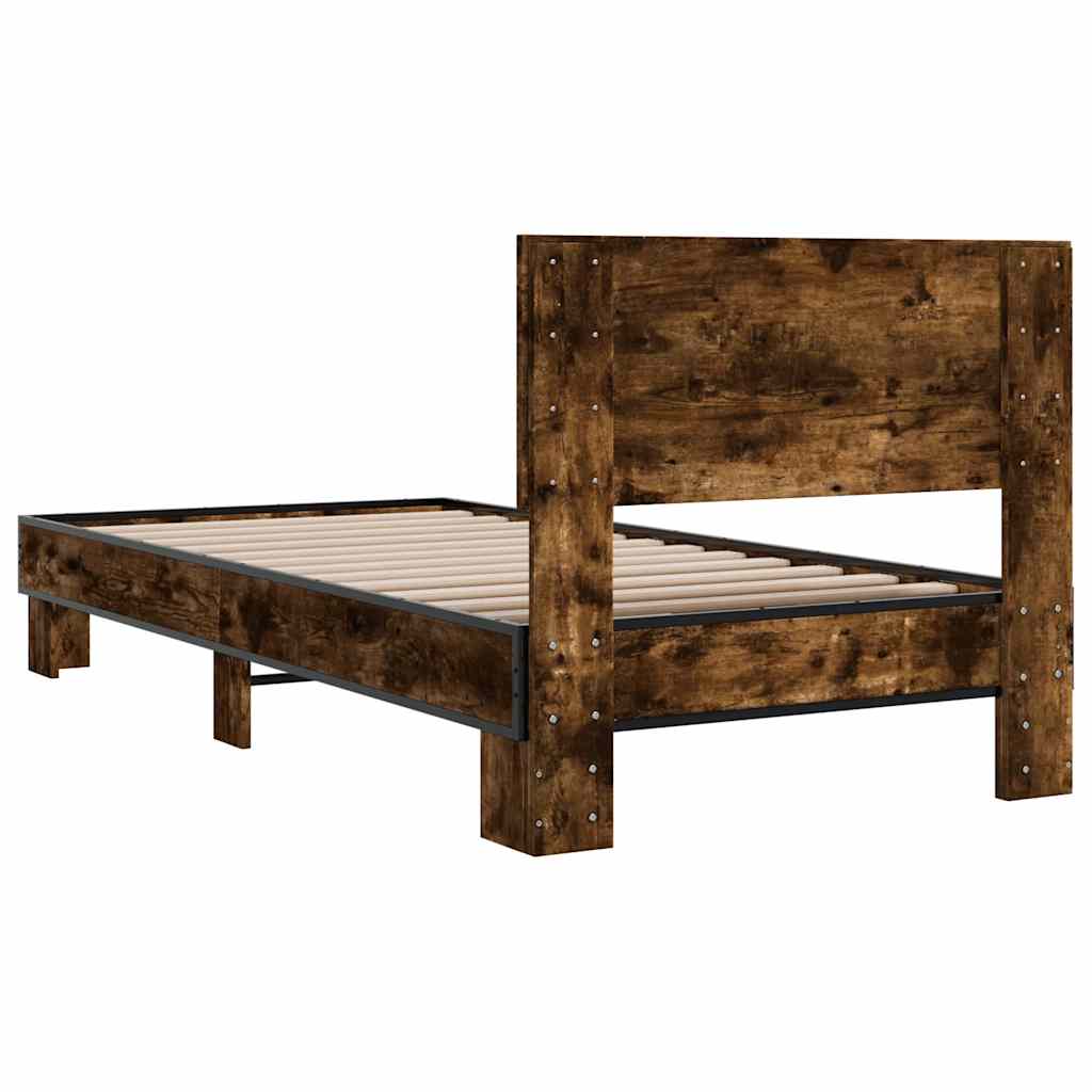 Giroletto Rovere Fumo 75x190 cm in Legno Multistrato e Metallo | homemem39