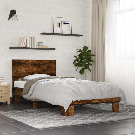 Giroletto Rovere Fumo 75x190 cm in Legno Multistrato e Metallo | homemem39