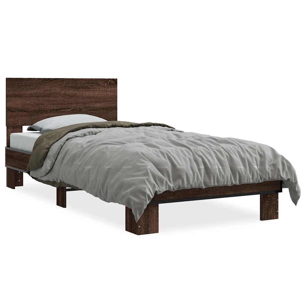 Giroletto Rovere Marrone 75x190 cm Legno Multistrato e Metallo | homemem39