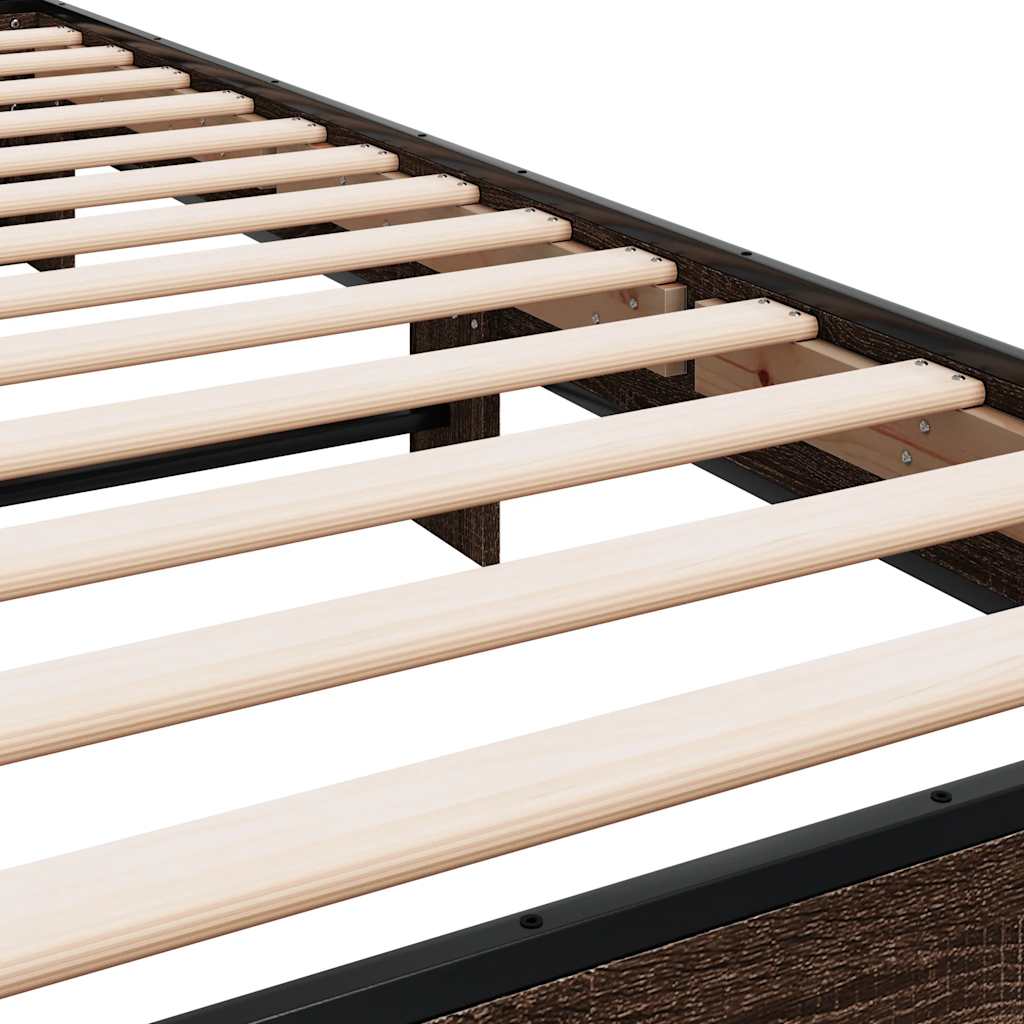 Giroletto Rovere Marrone 90x190 cm Legno Multistrato e Metallo - homemem39